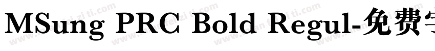 MSung PRC Bold Regul字体转换